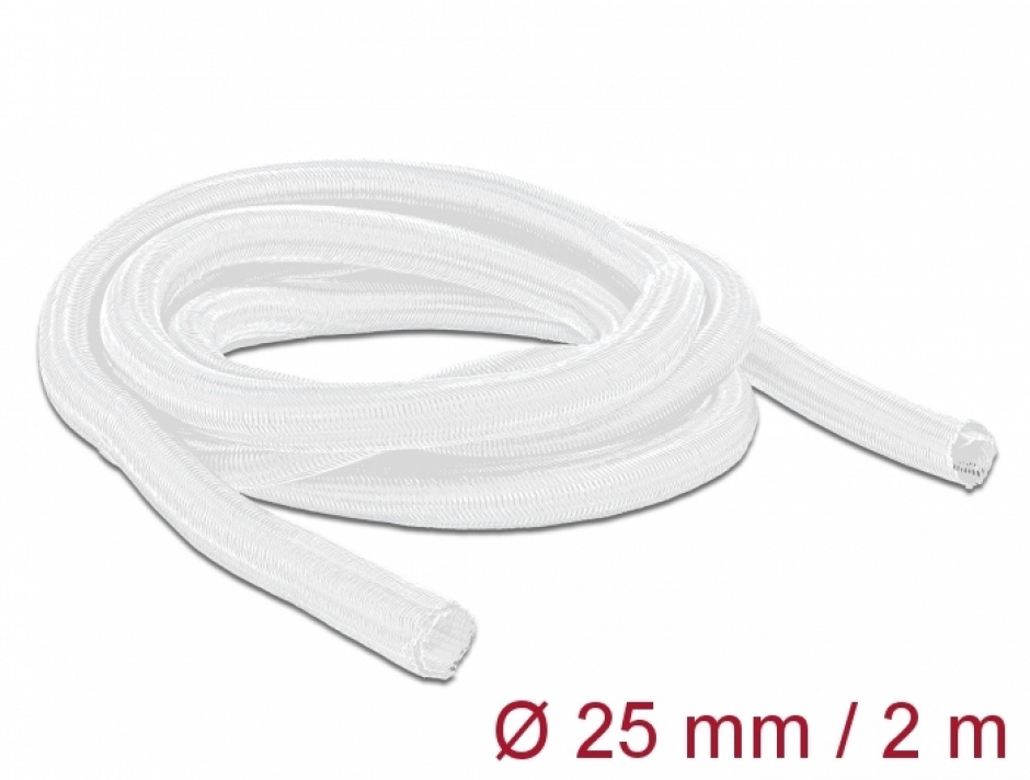 Plasa cu auto inchidere pentru organizarea cablurilor 2m x 25mm alb, Delock 20701 conectica.ro